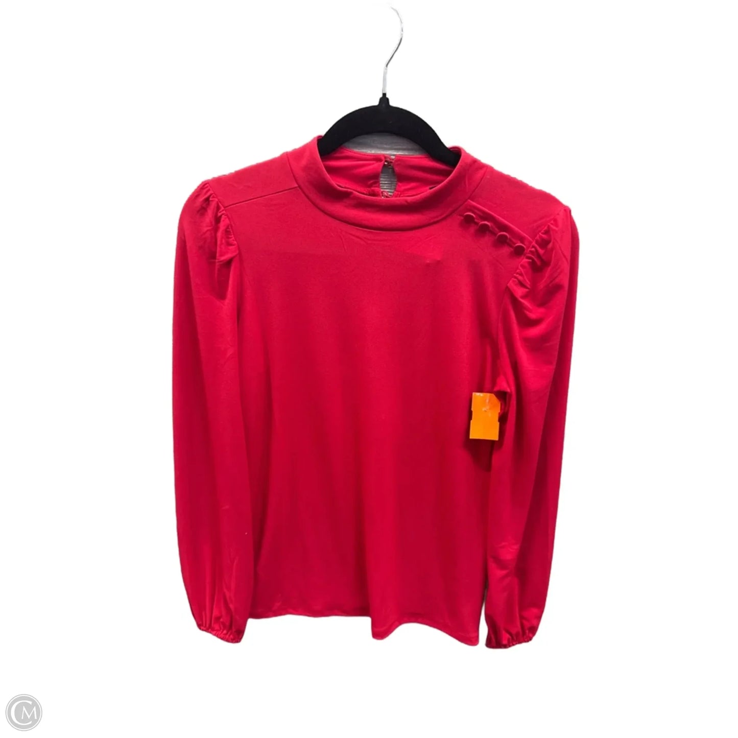 Top Long Sleeve By Ann Taylor In Red, Size: S