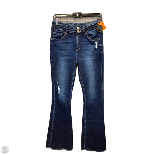 Jeans Flared By Kancan In Blue Denim, Size: 6