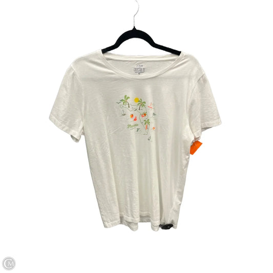 Top Short Sleeve By J. Crew In White, Size: Xl