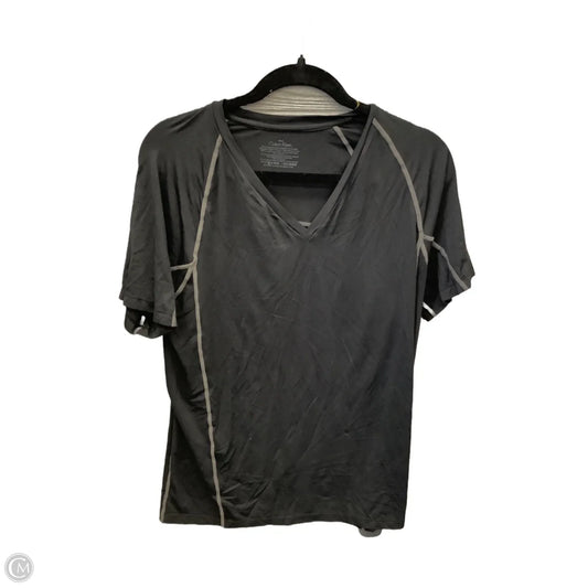 Athletic Top Short Sleeve By Calvin Klein In Black, Size: M