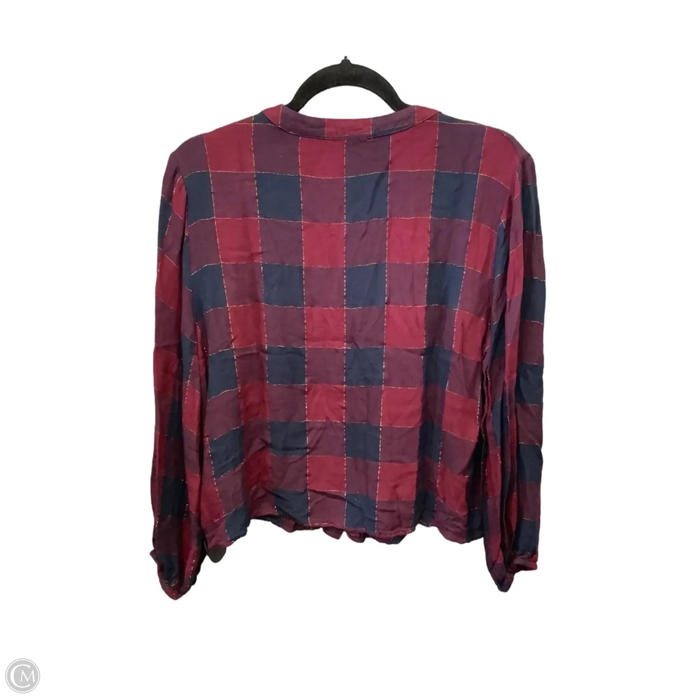 Top Long Sleeve By Zac And Rachel In Plaid Pattern, Size: Xlp