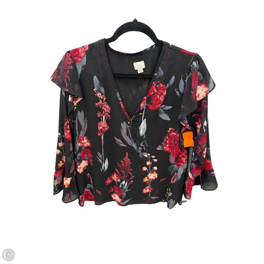 Top Long Sleeve By A New Day In Black, Size: M