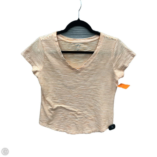Top Short Sleeve By Sonoma In Striped Pattern, Size: M