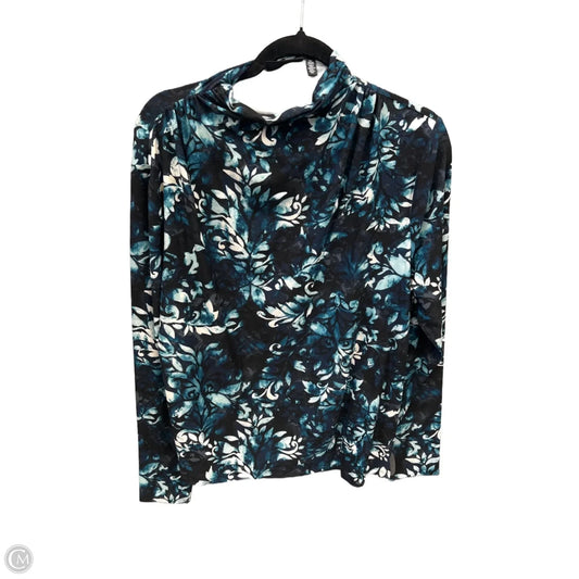 Top Long Sleeve By Rafaella In Blue, Size: Xl