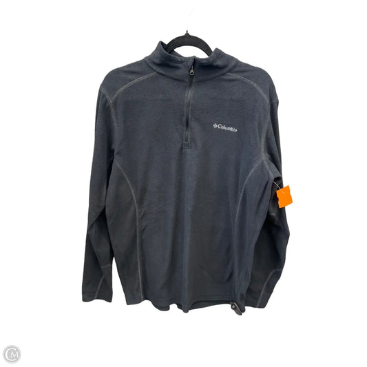 Athletic Top Long Sleeve Collar By Columbia In Black, Size: M