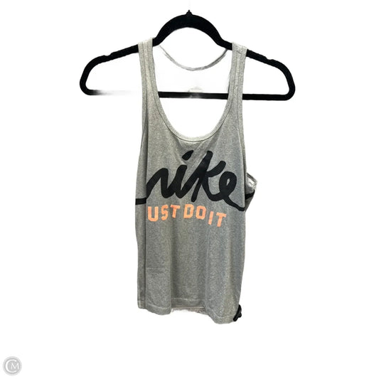 Athletic Tank Top By Nike Apparel In Grey, Size: L