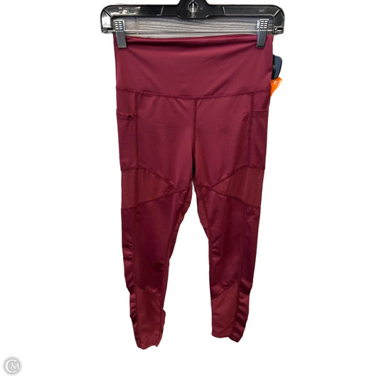Athletic Leggings By Shein In Maroon, Size: M