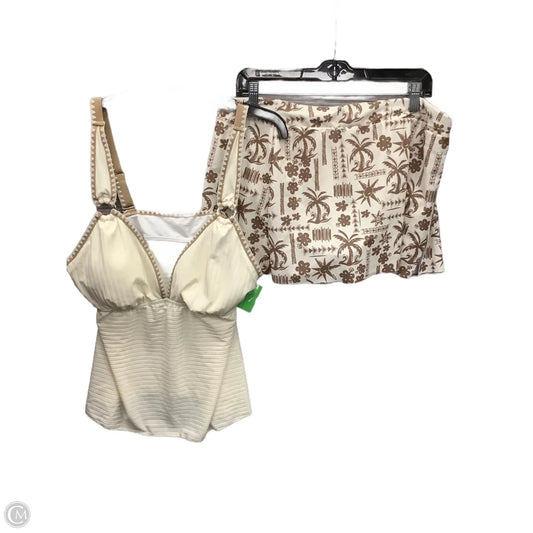 Swimsuit 2pc By Clothes Mentor In Cream, Size: Xxl