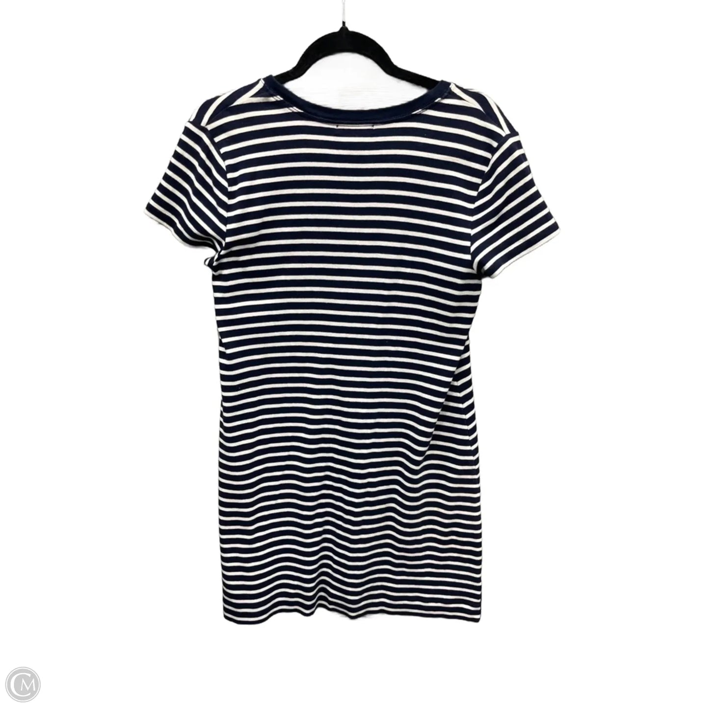 Dress Casual Midi By Chaps In Striped Pattern, Size: L