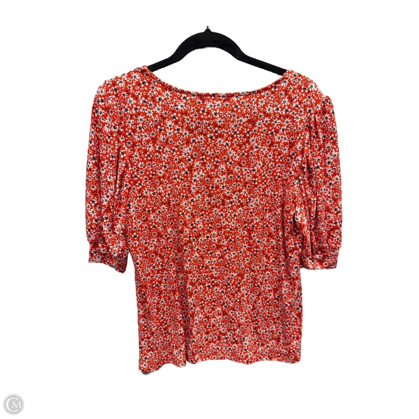 Blouse Short Sleeve By Cece In Red, Size: L