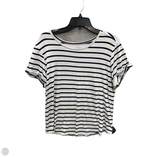 Top Short Sleeve By St Johns Bay In Striped Pattern, Size: L