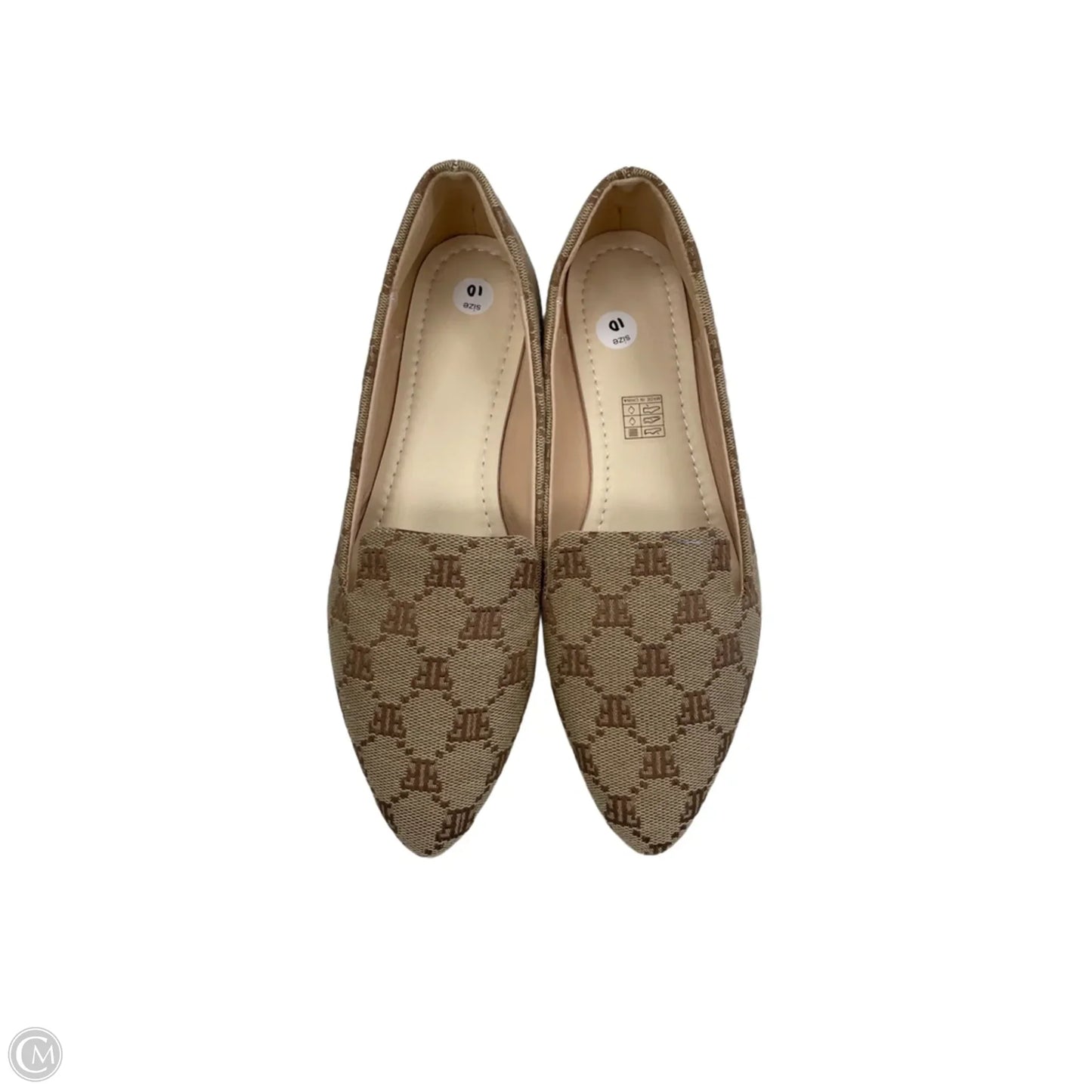 Shoes Flats By Clothes Mentor In Brown, Size: 10