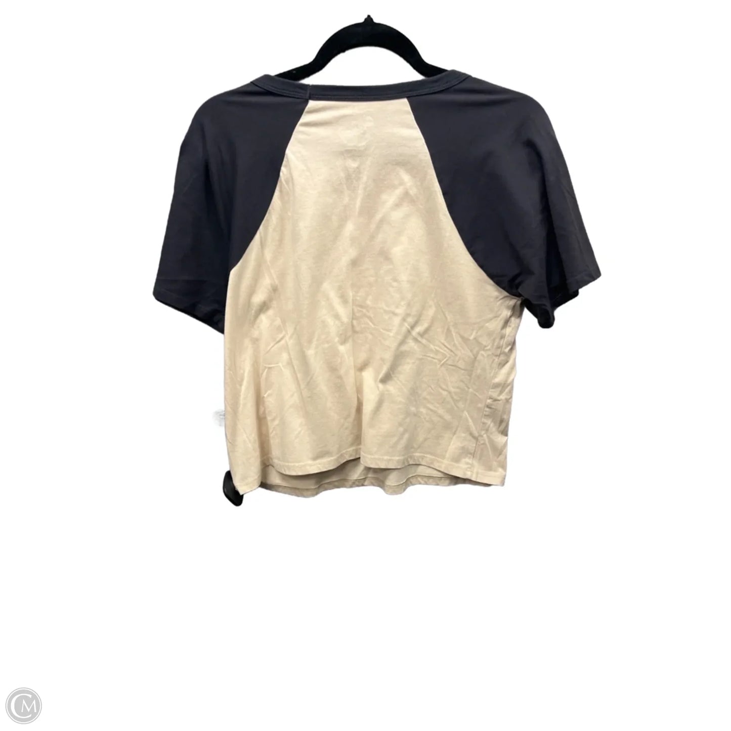 Top Short Sleeve By Clothes Mentor In Cream & Grey, Size: M