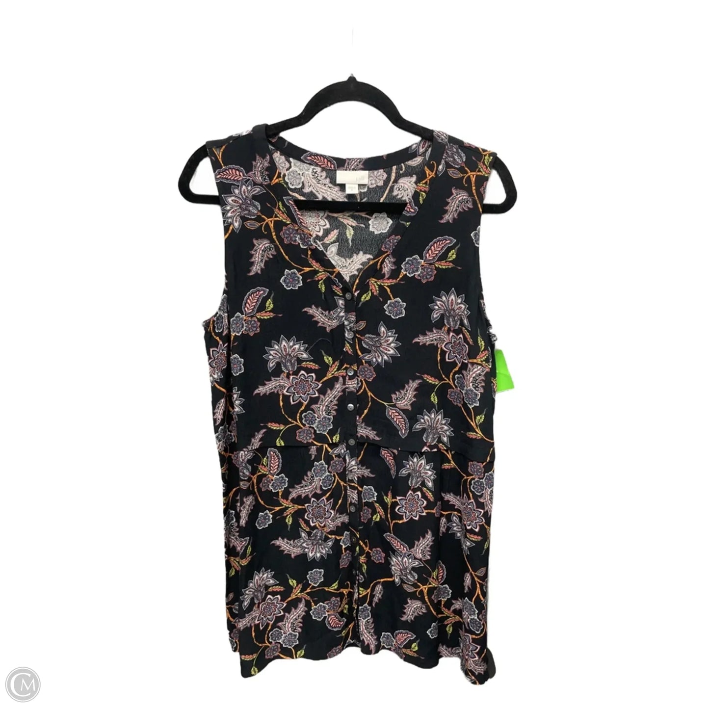 Top Sleeveless By J. Jill In Black, Size: M