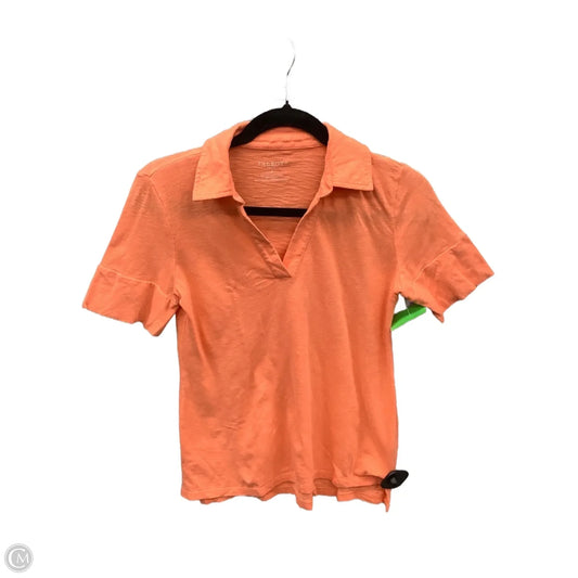 Top Short Sleeve By Talbots In Orange, Size: Sp