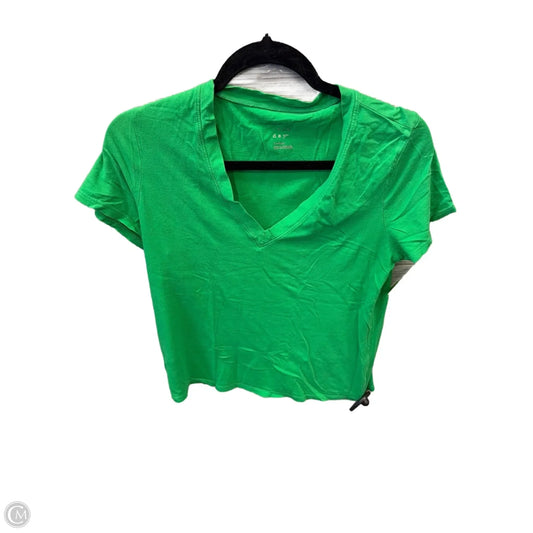 Top Short Sleeve Basic By A New Day In Green, Size: Xs
