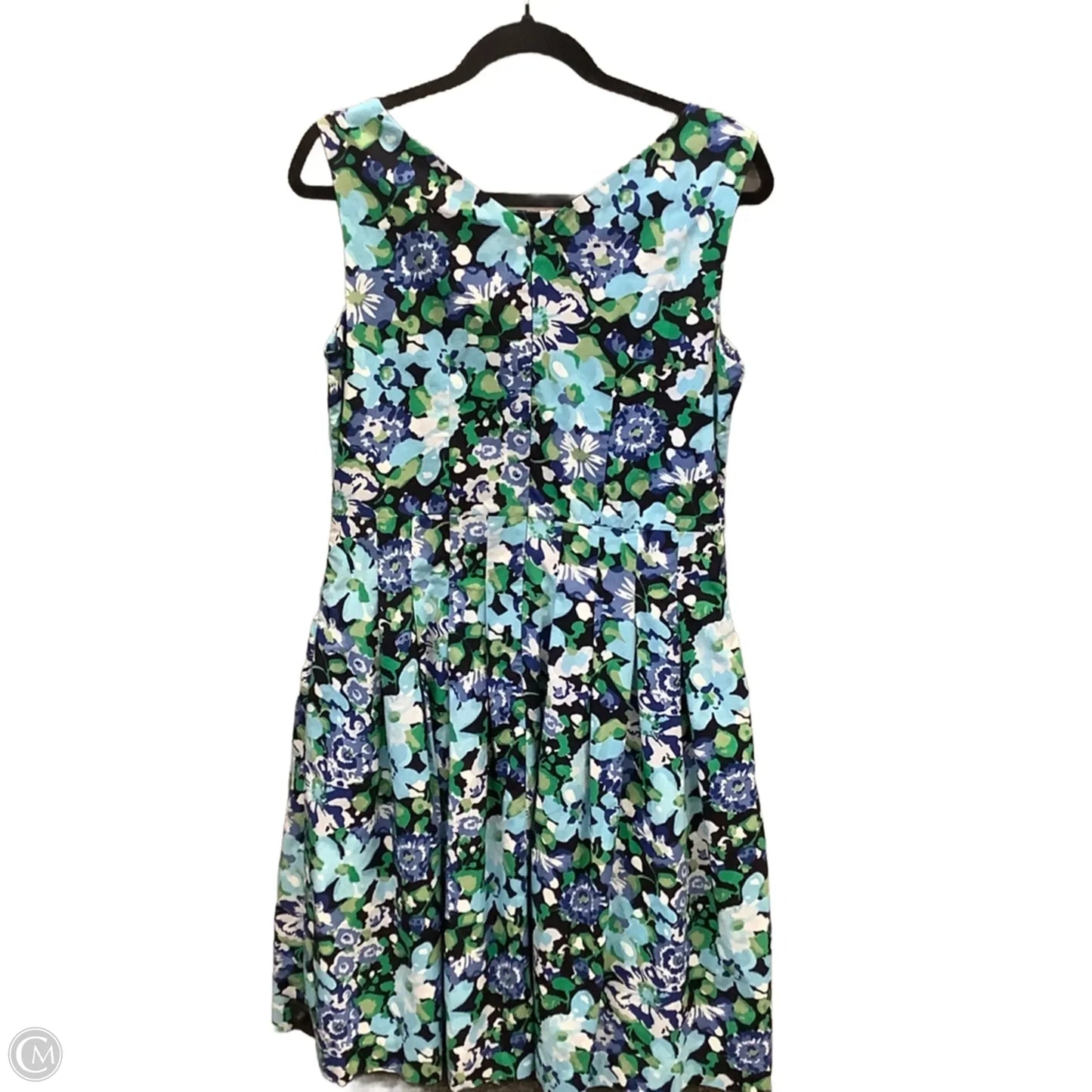 Dress Casual Midi By Chadwicks In Blue & Green, Size: M