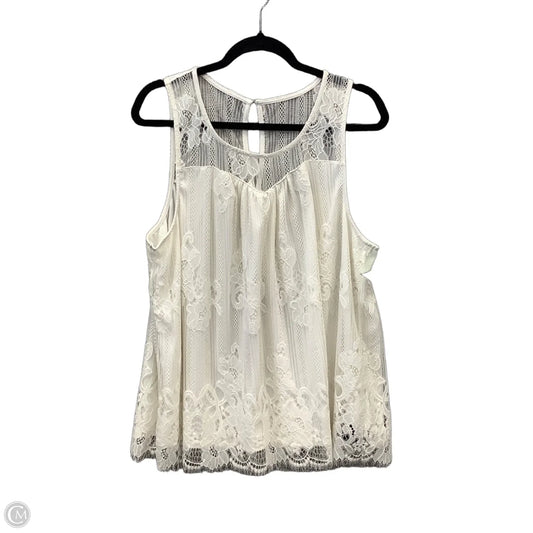 Top Sleeveless By Maurices In White, Size: 2x