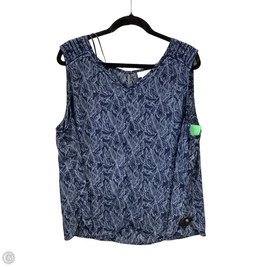 Top Sleeveless By Liz Claiborne In Blue, Size: 1x