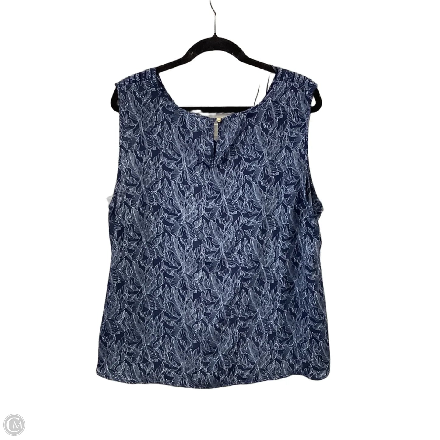 Top Sleeveless By Liz Claiborne In Blue, Size: 1x