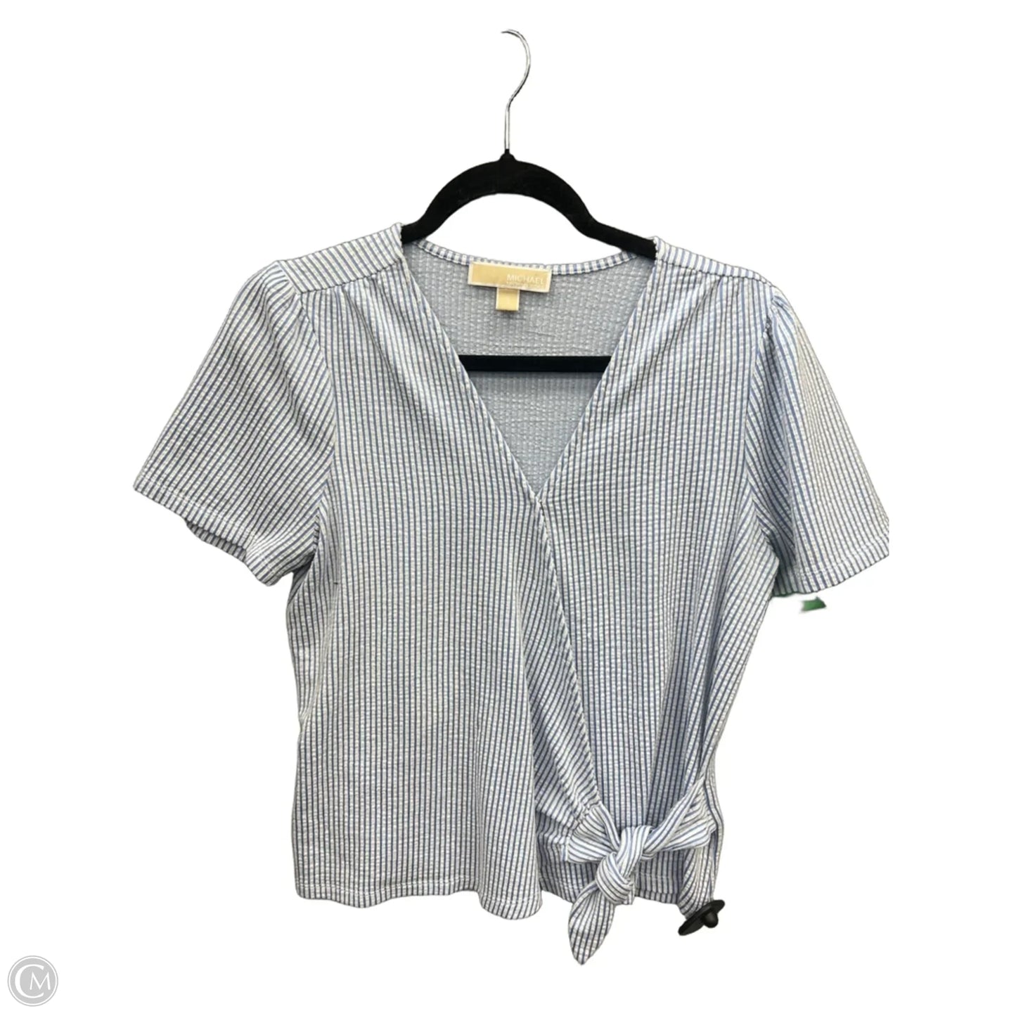 Top Short Sleeve By Michael By Michael Kors In Blue & White, Size: S