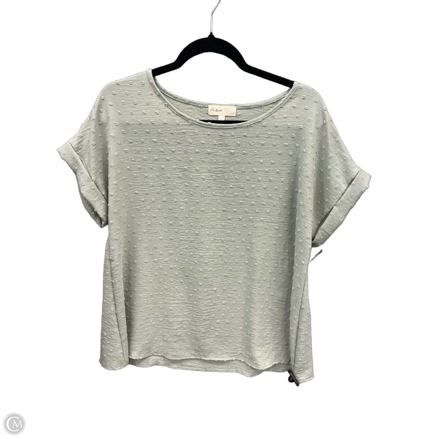 Top Short Sleeve By Perfect Peach In Green, Size: M