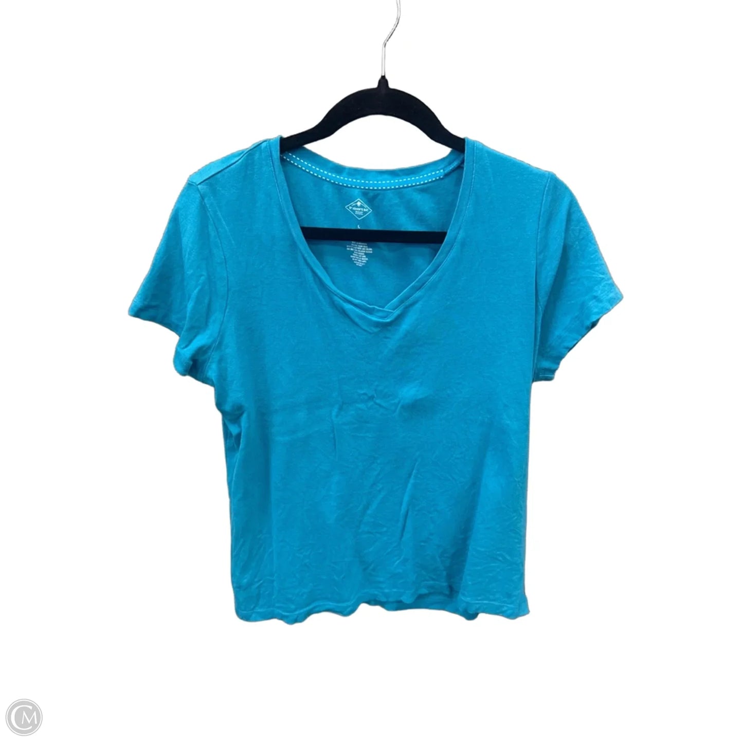 Top Short Sleeve Basic By St Johns Bay In Blue, Size: L