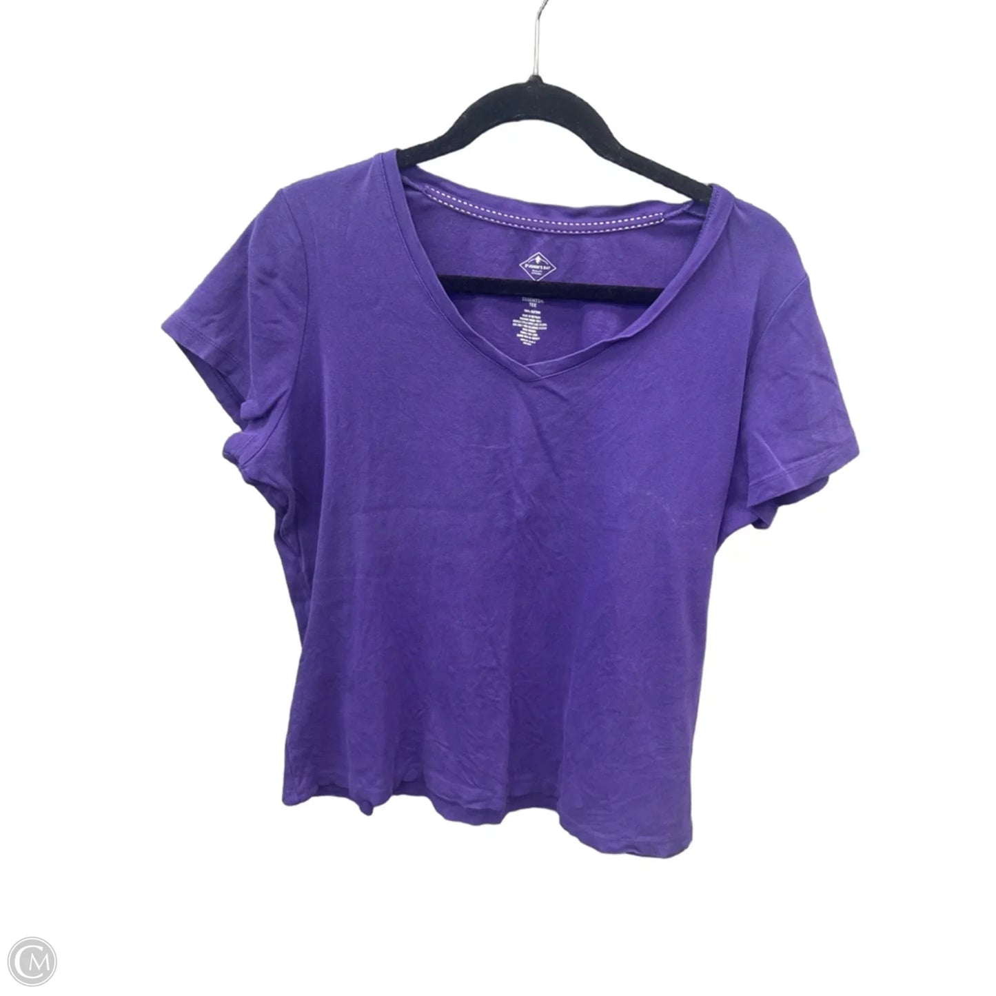 Top Short Sleeve Basic By St Johns Bay In Purple, Size: L