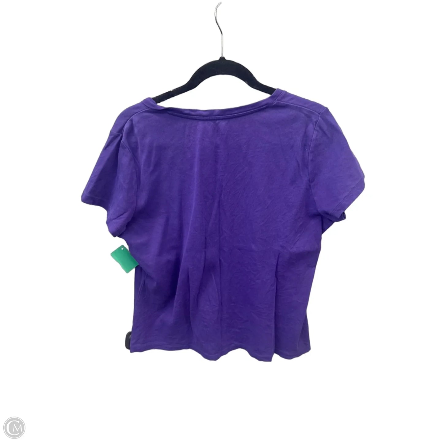 Top Short Sleeve Basic By St Johns Bay In Purple, Size: L