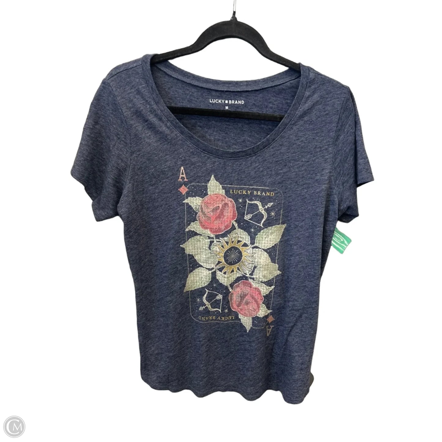 Top Short Sleeve By Lucky Brand In Blue, Size: M