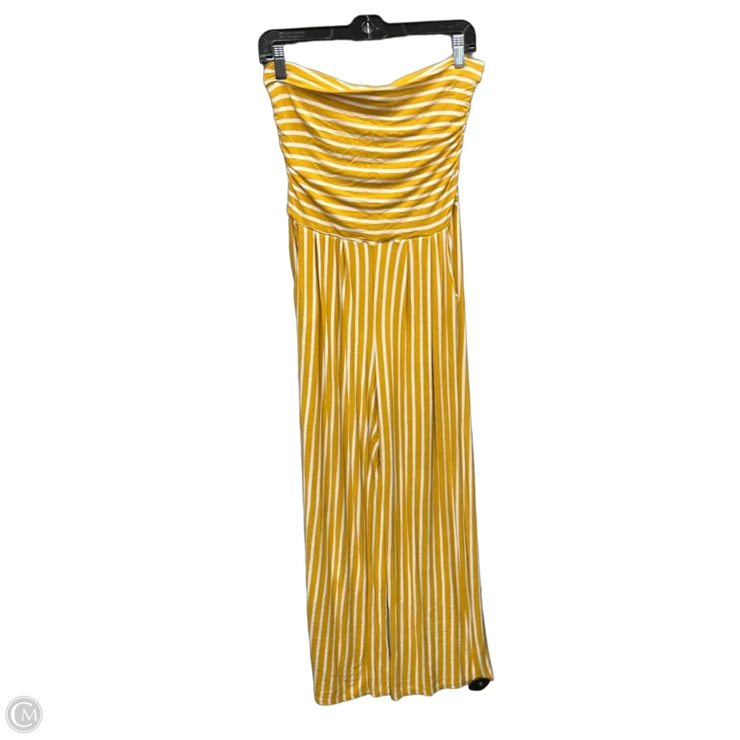 Jumpsuit By Fashion Nova In White & Yellow, Size: L