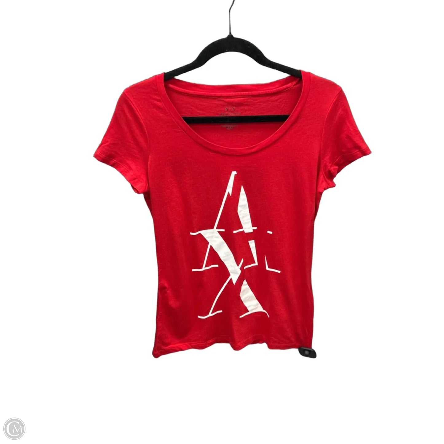 Top Short Sleeve By Armani Exchange In Red, Size: M