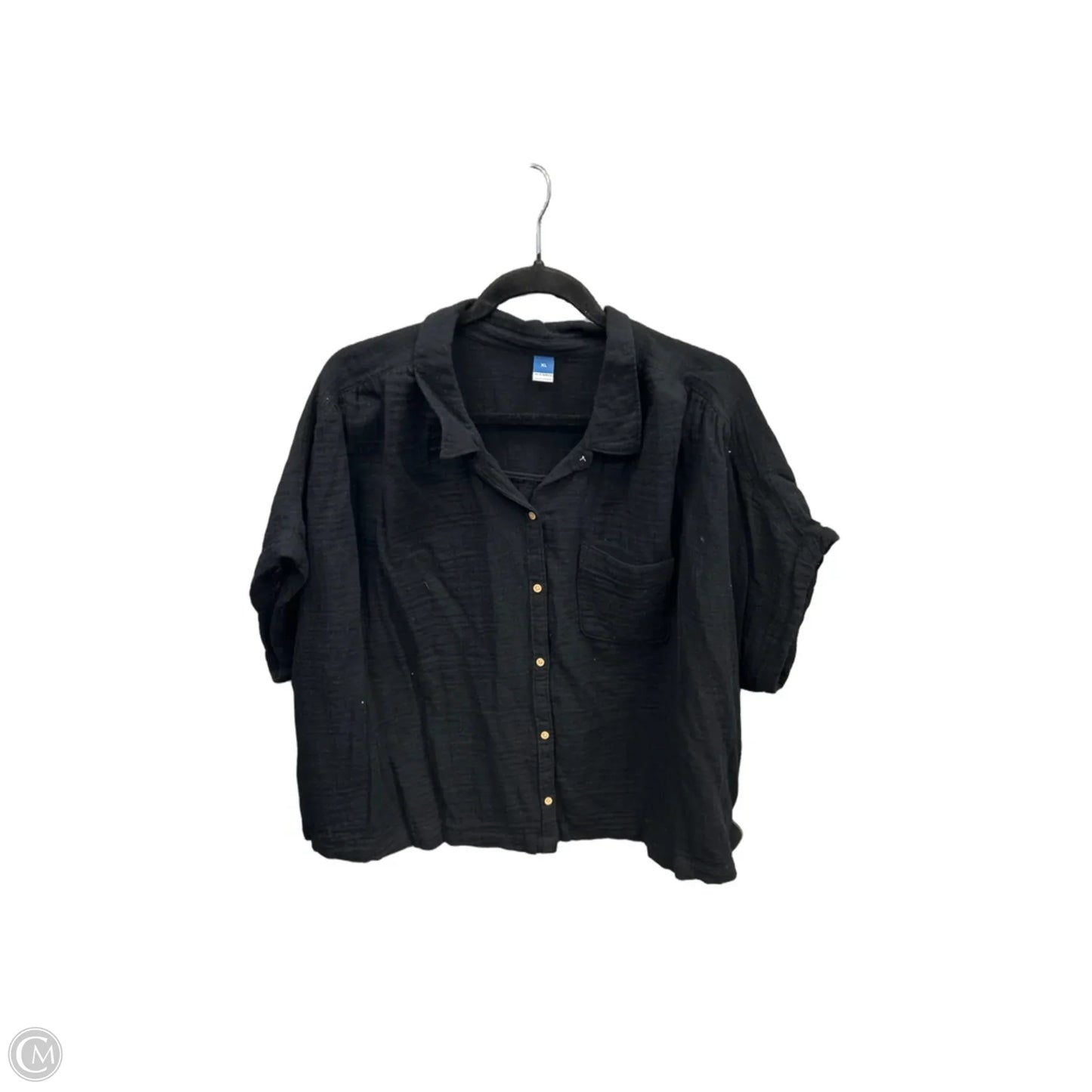 Top Short Sleeve Basic By Old Navy In Black, Size: Xl