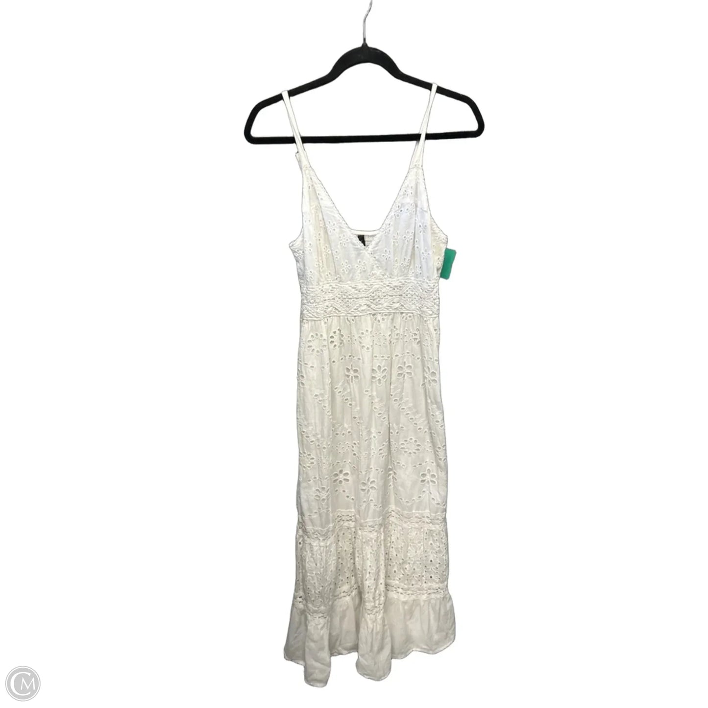 Dress Casual Midi By Clothes Mentor In White, Size: L