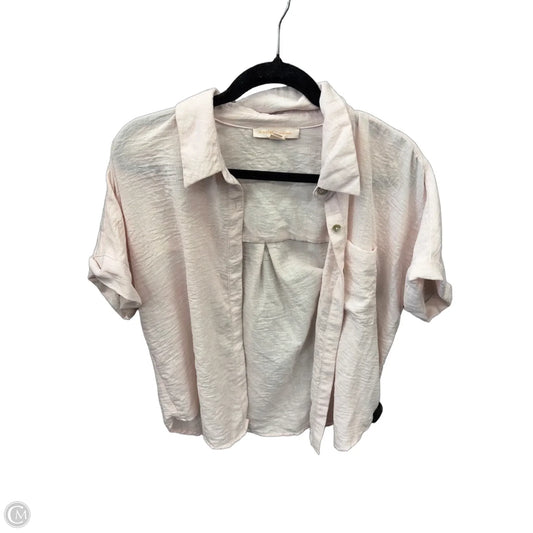 Top Short Sleeve By Monteau In Pink, Size: Xl