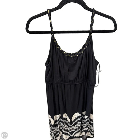 Dress Casual Midi By Style And Company In Black & Gold, Size: M