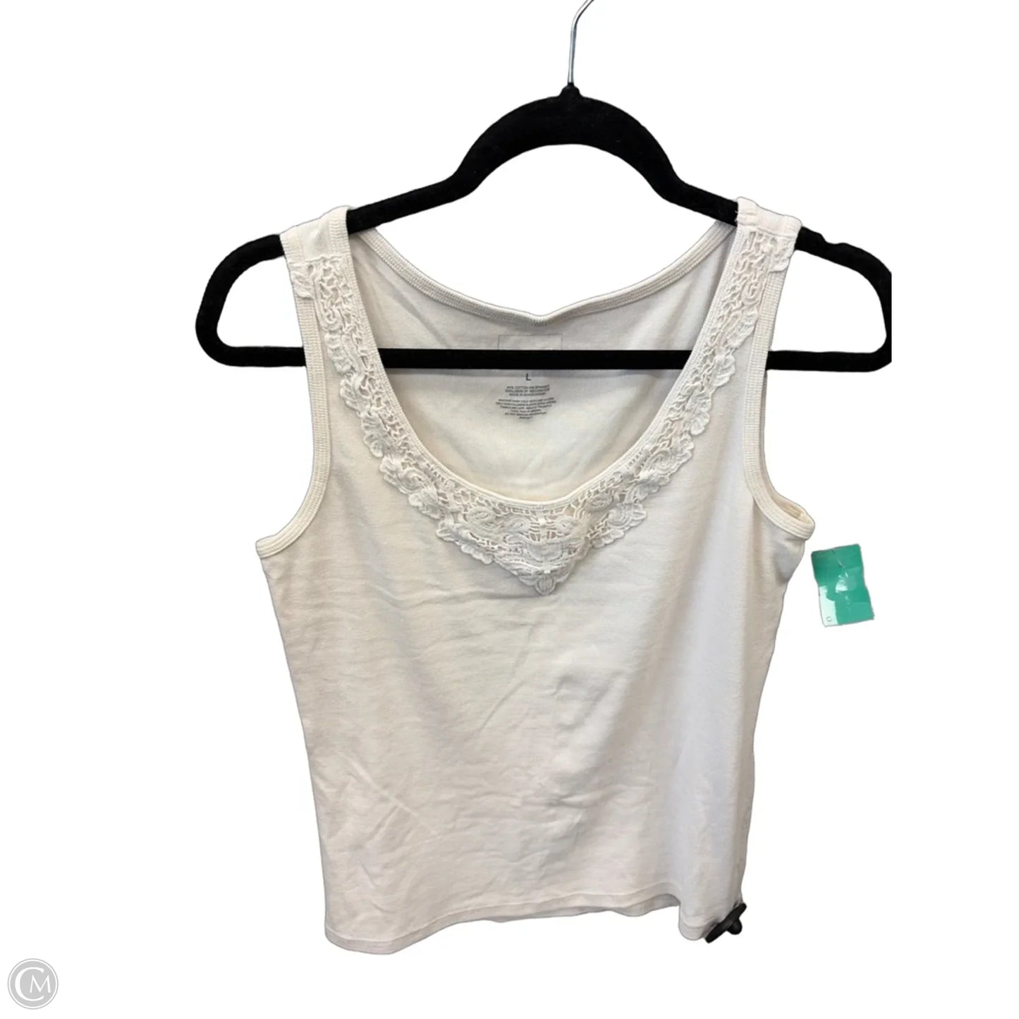 Tank Top By Sonoma In Cream, Size: L