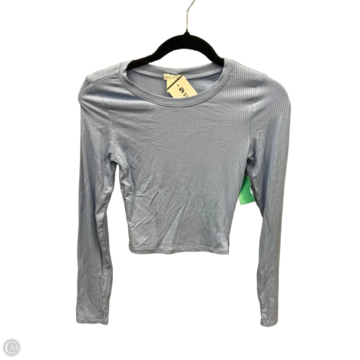 Top Long Sleeve By Bozzolo In Blue, Size: S