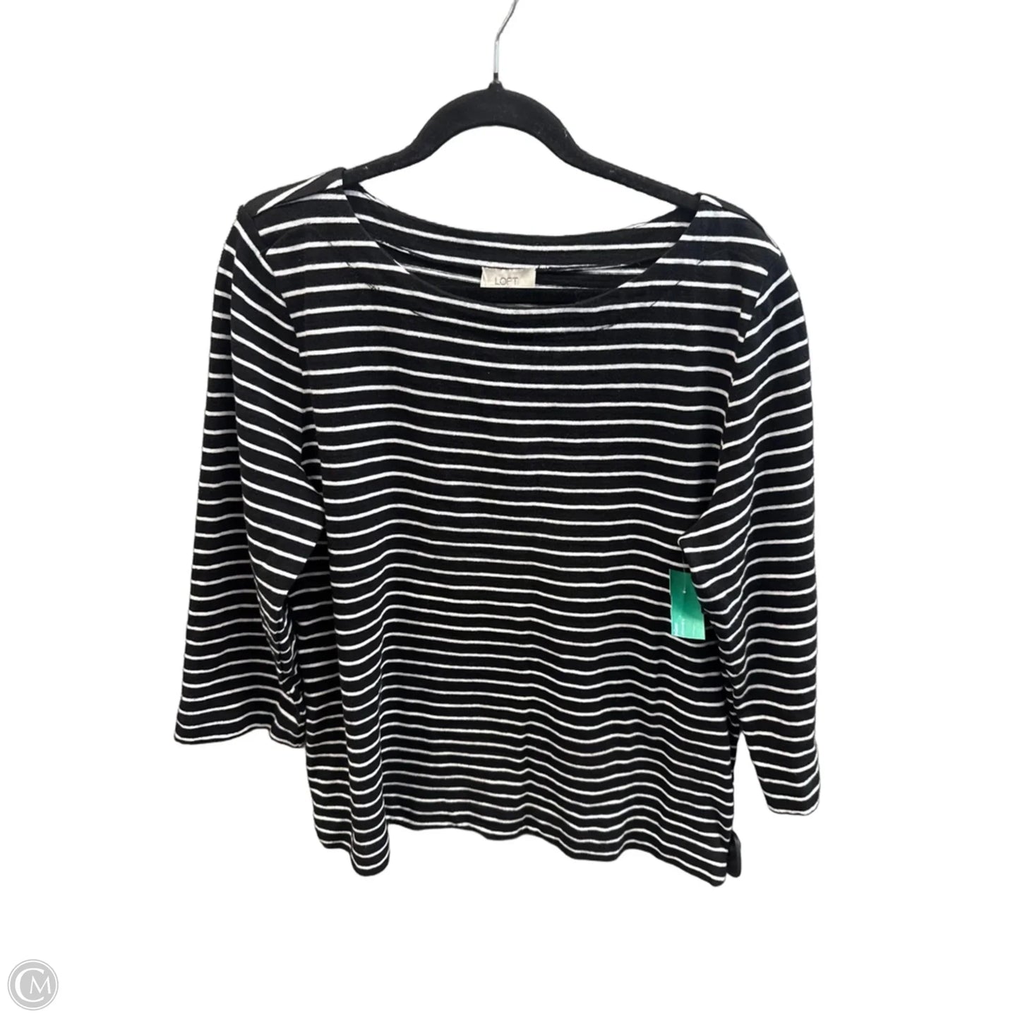 Top Long Sleeve By Loft In Striped Pattern, Size: Xl