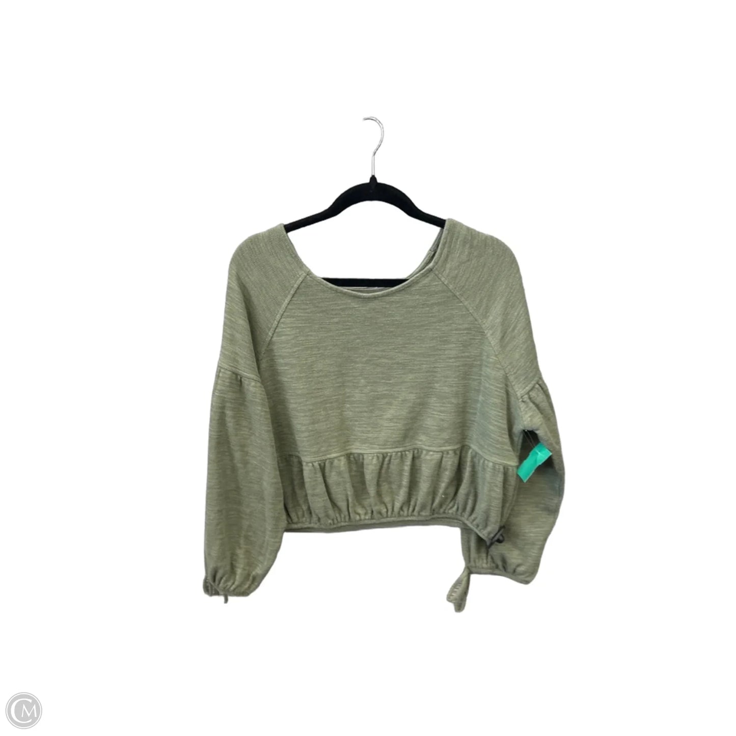 Top Long Sleeve By Aerie In Green, Size: M