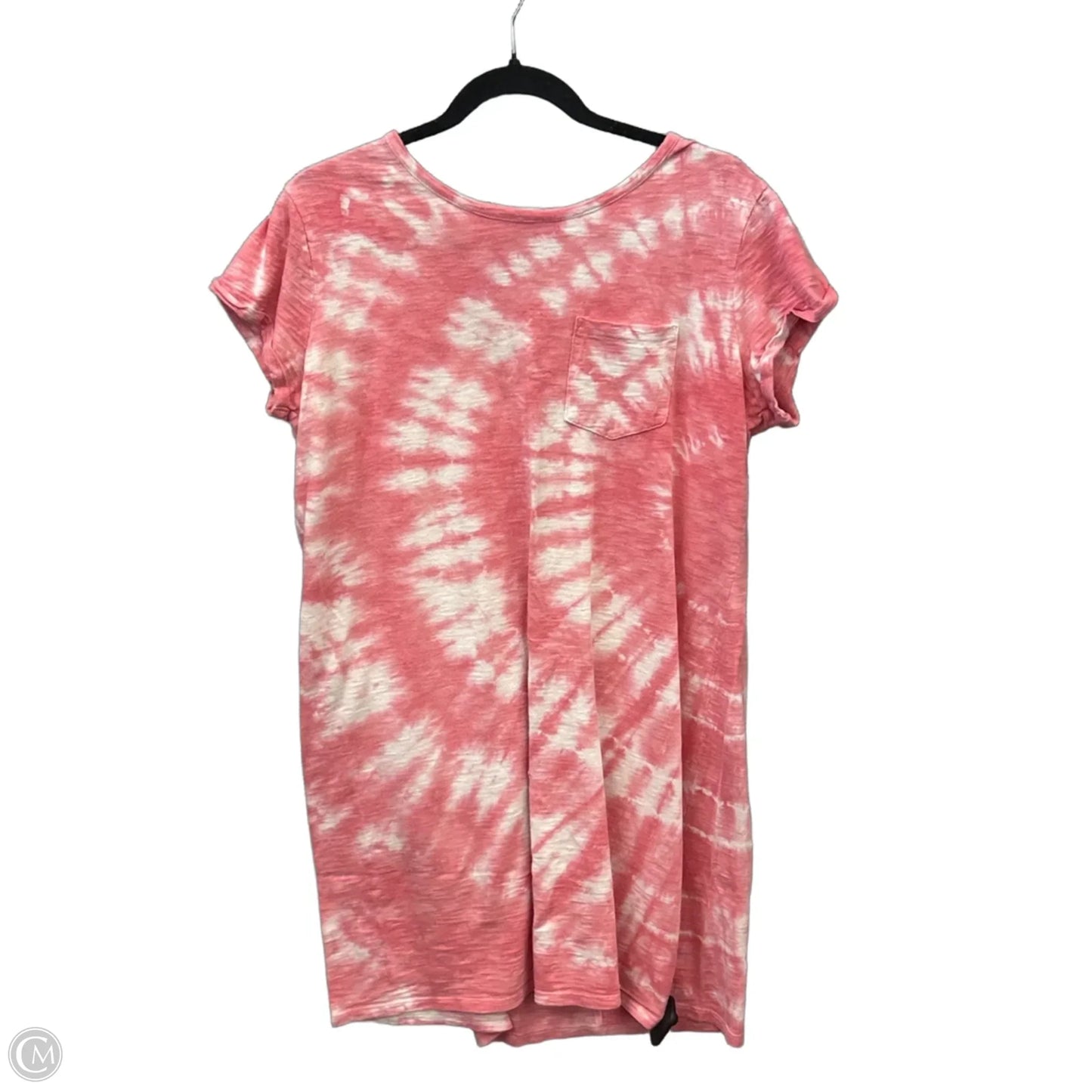 Dress Casual Midi By Gap In Pink & White, Size: L