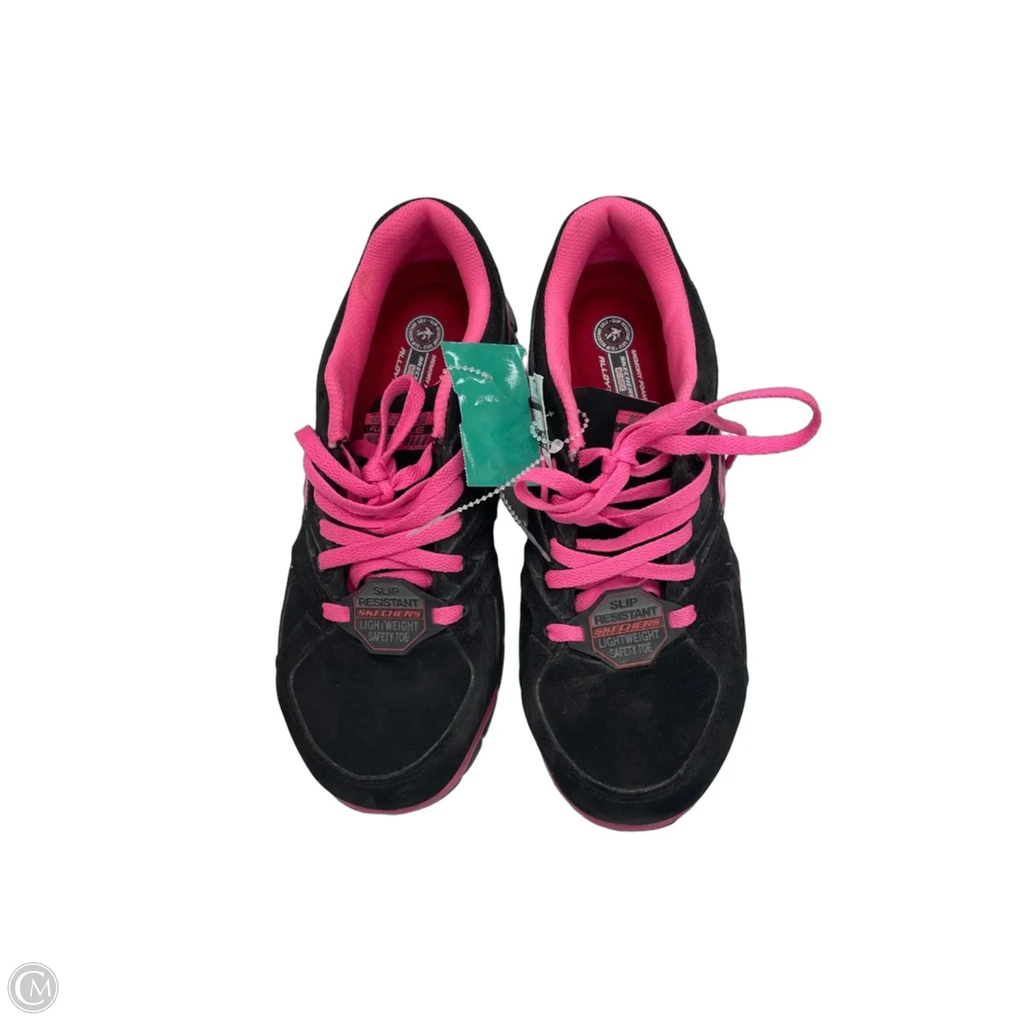 Shoes Athletic By Skechers In Black & Pink, Size: 7.5