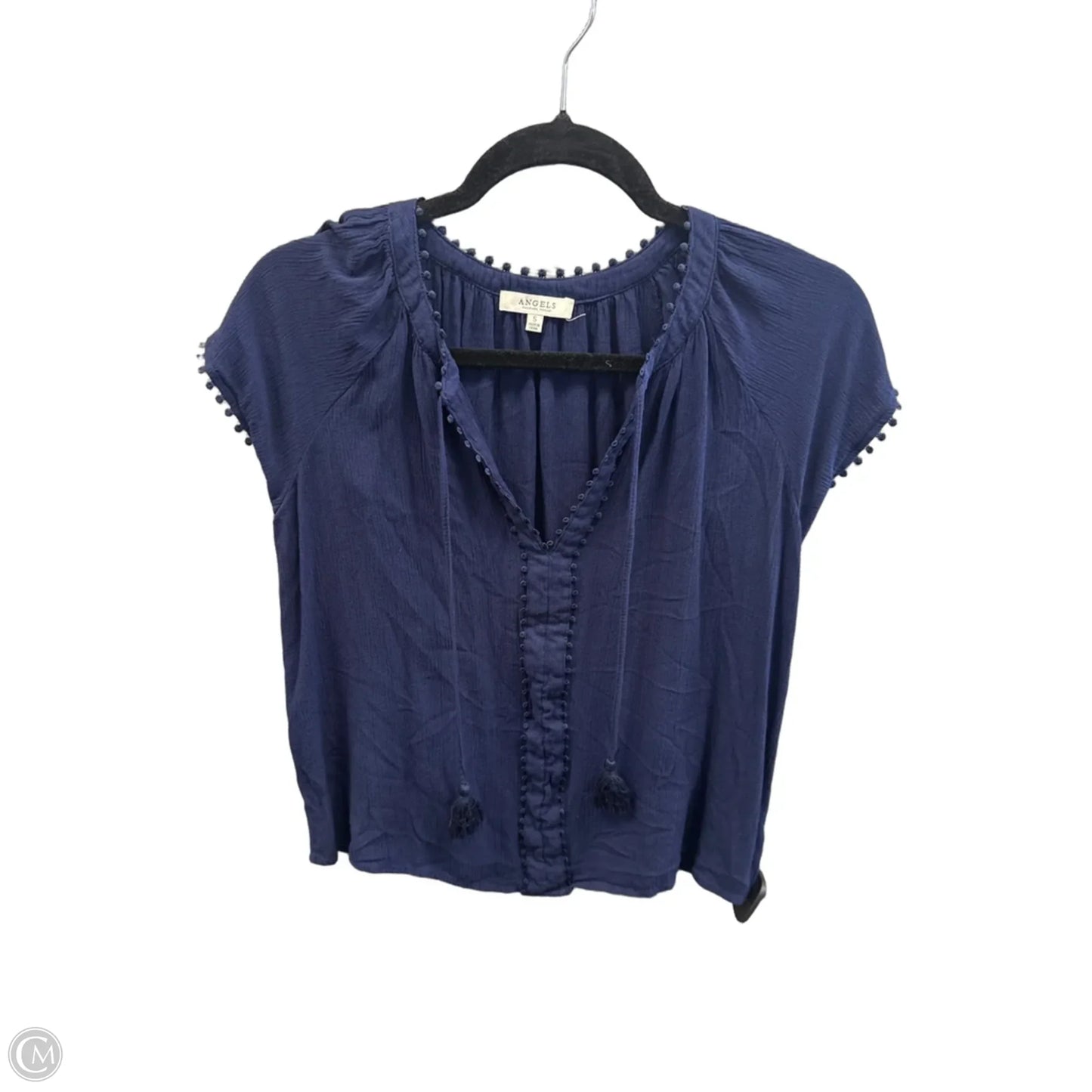 Top Short Sleeve By Angels In Navy, Size: S