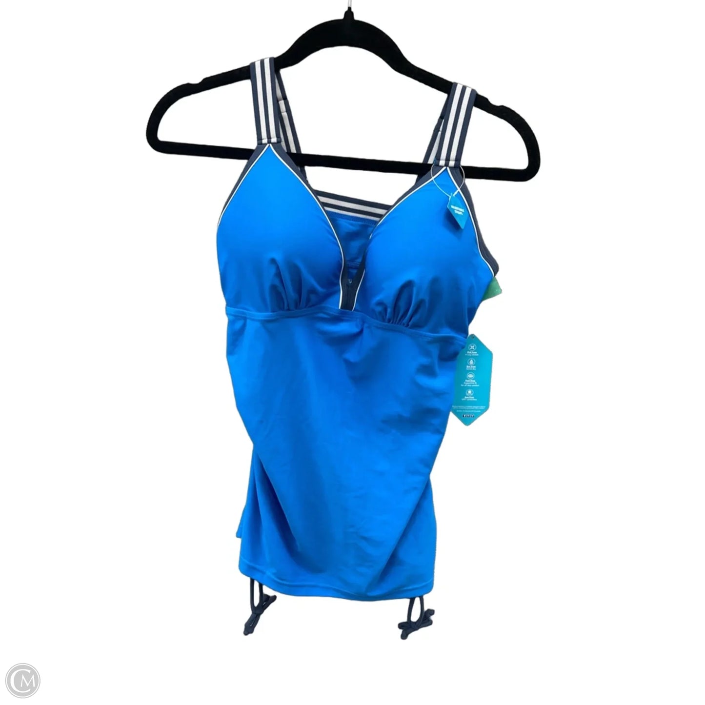 Swimsuit Top By Free Country In Blue, Size: L