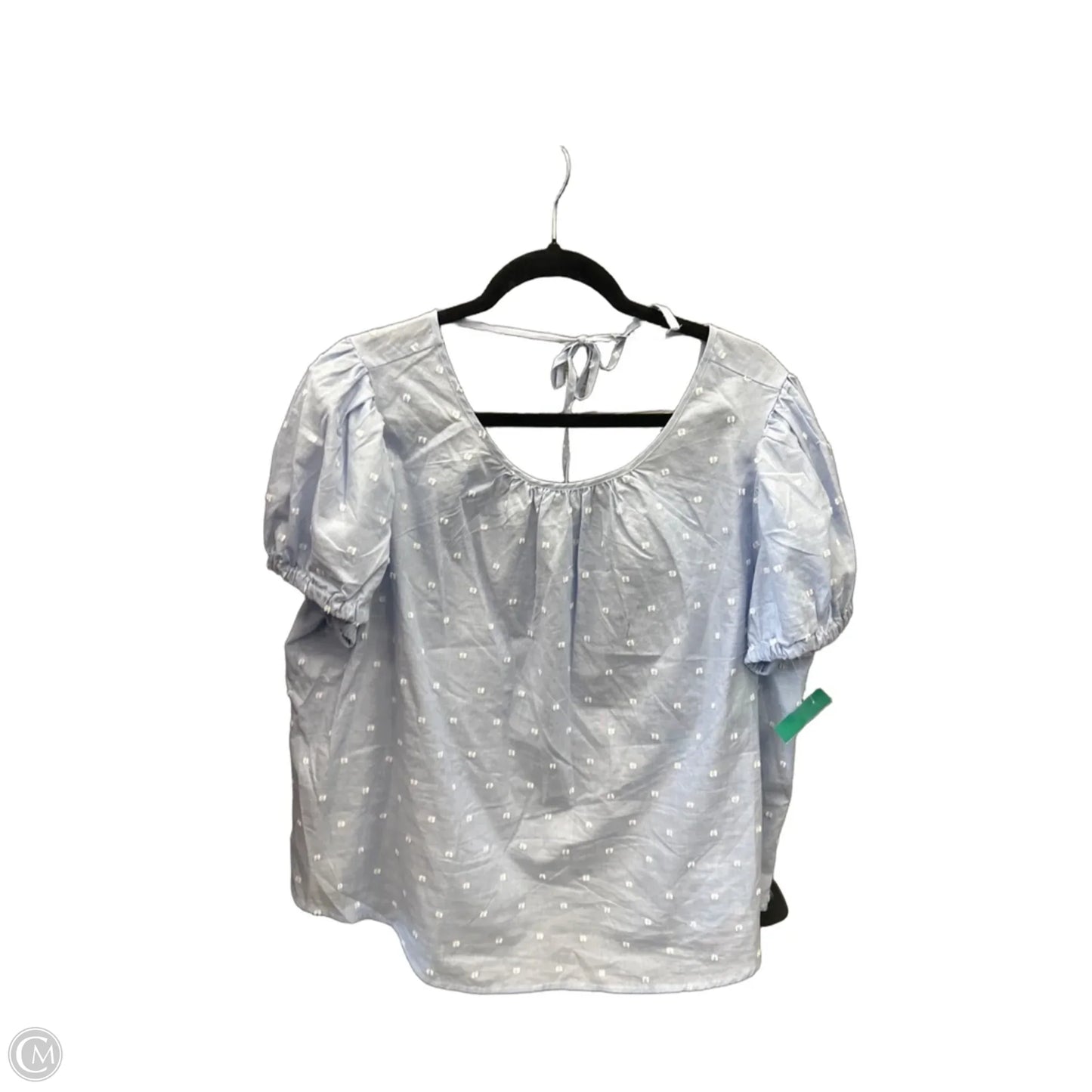 Top Short Sleeve By Falls Creek In Blue, Size: 1x