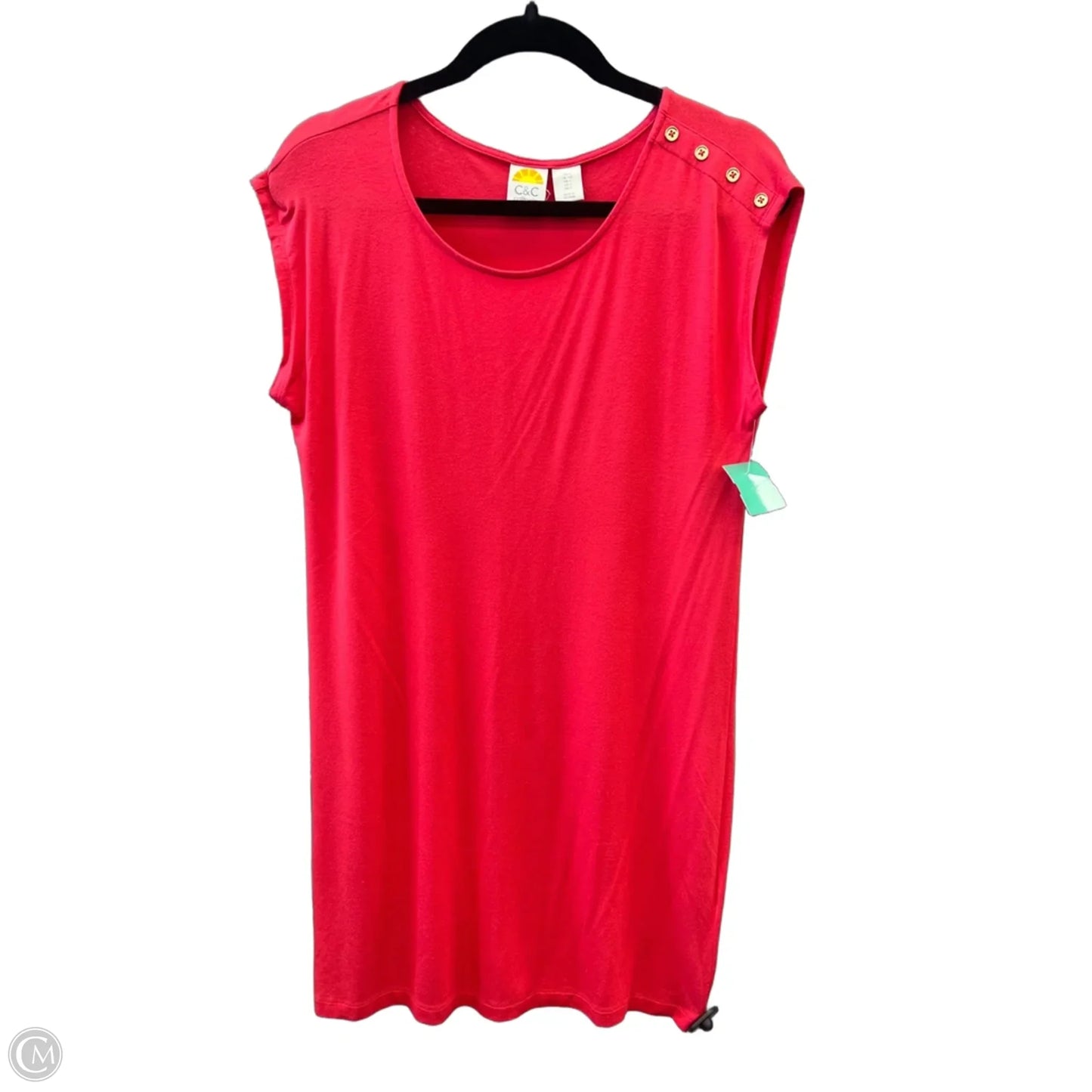 Dress Casual Midi By C And C In Red, Size: S