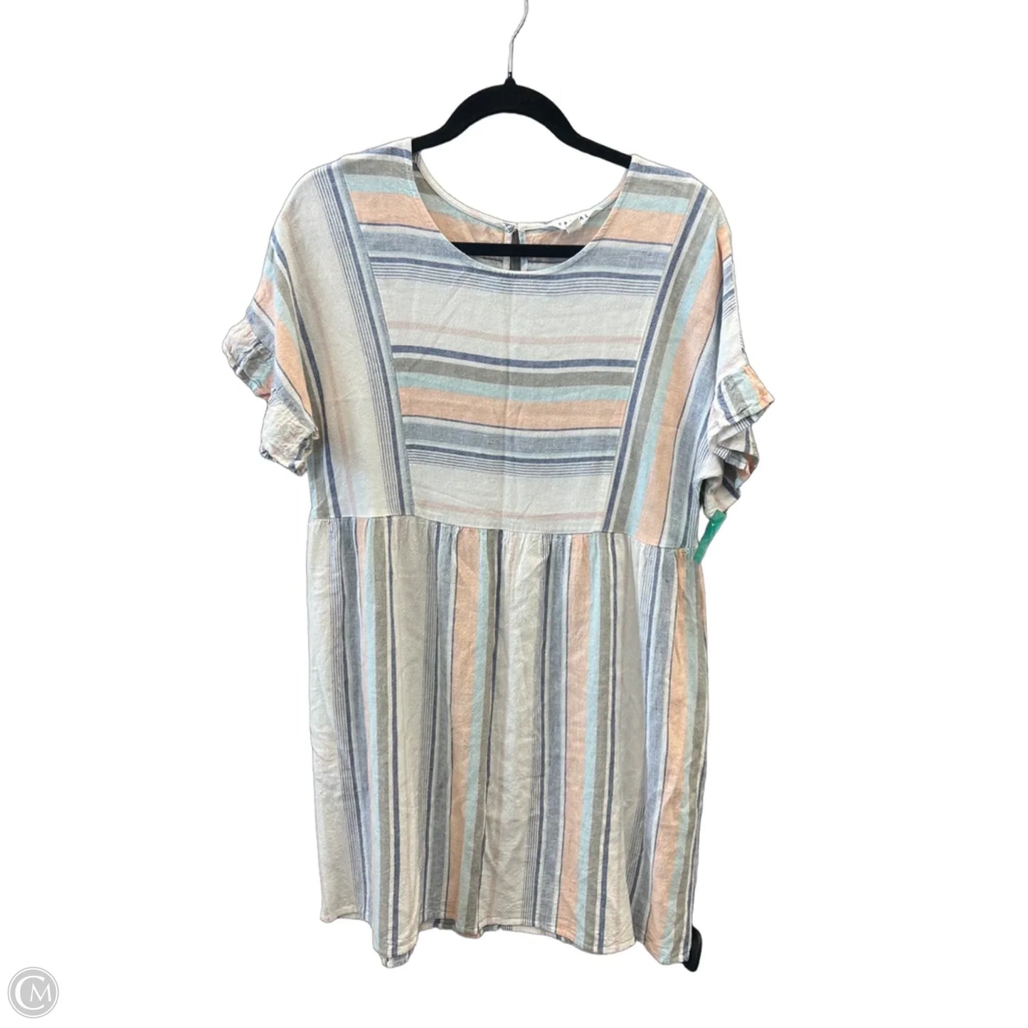 Dress Casual Midi By Tribal In Striped Pattern, Size: M