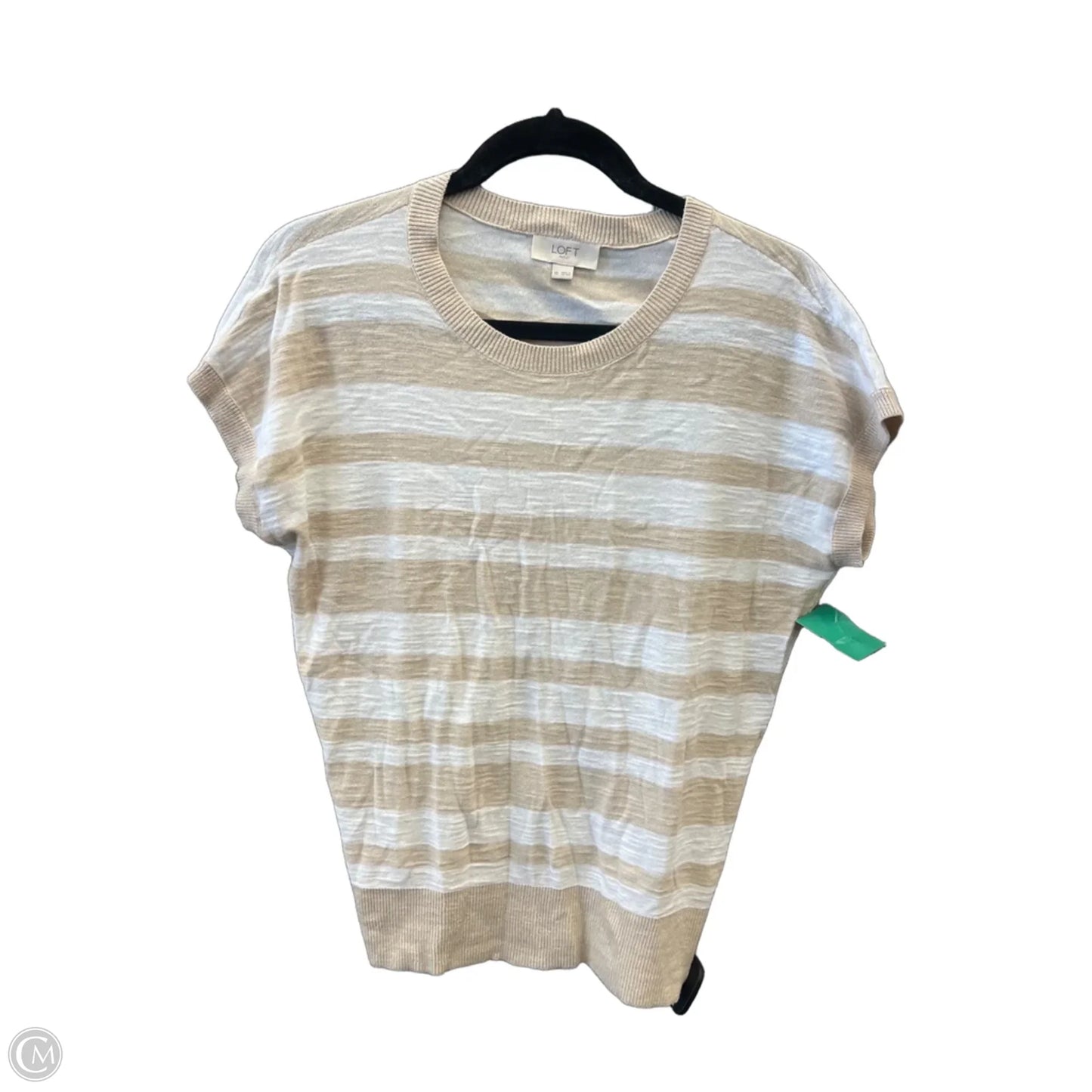 Top Short Sleeve By Loft In Striped Pattern, Size: Xs
