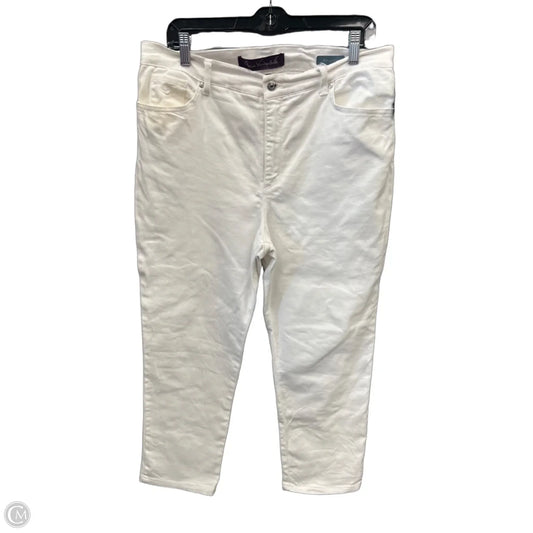Jeans Straight By Gloria Vanderbilt In White, Size: 14p