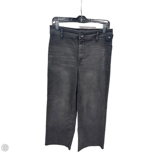 Jeans Wide Leg By Oat In Black Denim, Size: 8